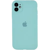 Чехол Silicone Case Full Camera Protective (AA) для Apple iPhone 12 mini (5.4") Бирюзовый / Ice Blue