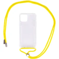 Чехол TPU Crossbody Transparent для Apple iPhone 12 mini (5.4") Желтый