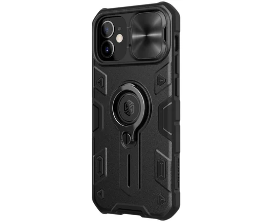 TPU+PC чехол Nillkin CamShield Armor (шторка на камеру) для Apple iPhone 12 mini (5.4") Черный