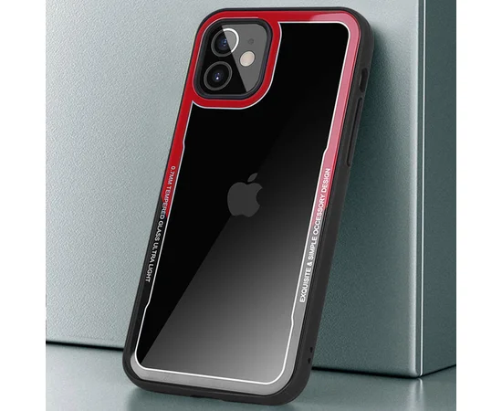 TPU+PC чехол G-Case Shock Crystal для Apple iPhone 12 mini (5.4") Черный / Красный