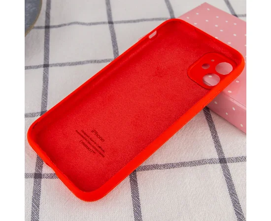 Чехол Silicone Case Full Camera Protective (AA) для Apple iPhone 12 mini (5.4") Красный / Red