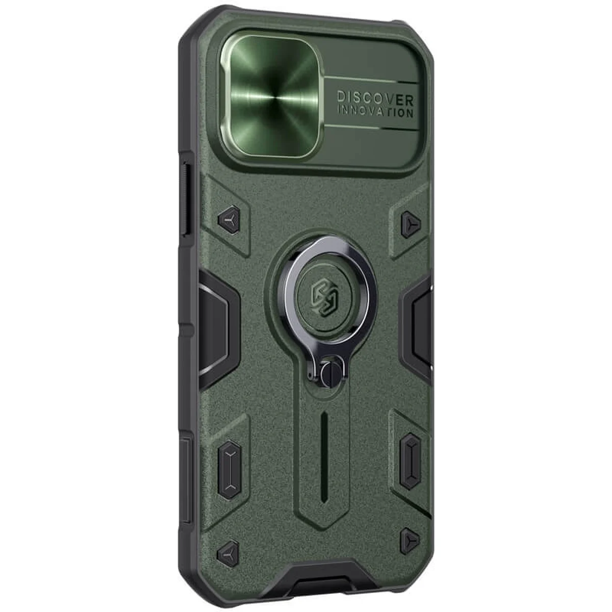 TPU + PC чохол Nillkin CamShield Armor without logo (шторка на камеру) для Apple iPhone 12 mini (5.4 ") Зелений