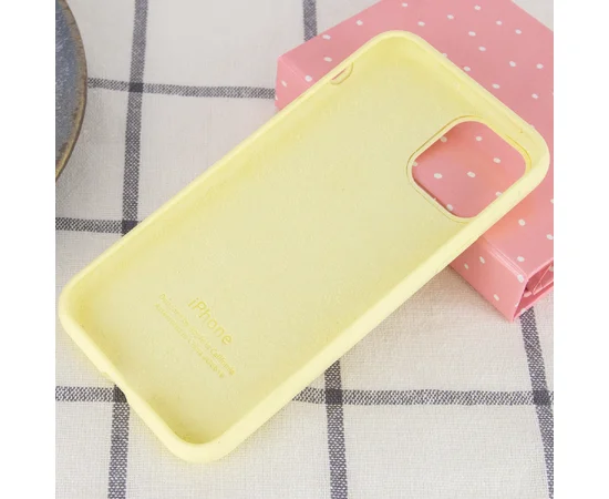 Чехол Silicone Case Full Protective (AA) для Apple iPhone 12 mini (5.4") Желтый / Mellow Yellow