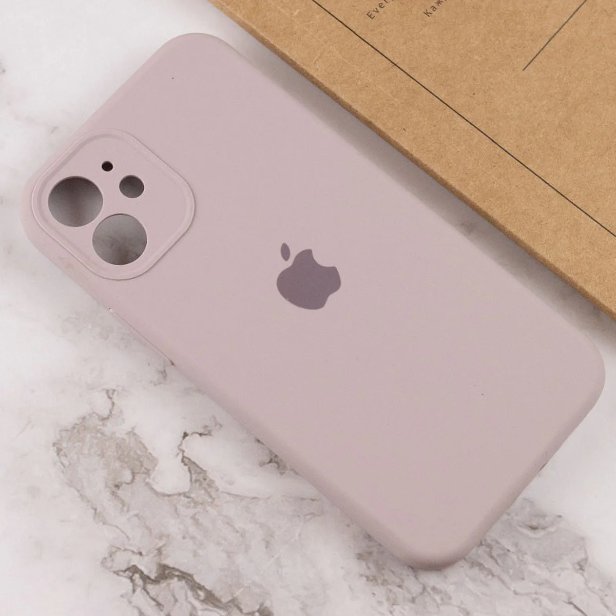 Чехол Silicone Case Full Camera Protective (AA) для Apple iPhone 12 mini (5.4") Серый / Lavender