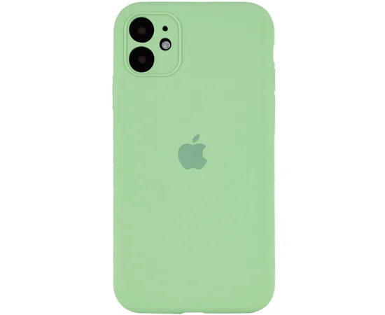 Чехол Silicone Case Full Camera Protective (AA) для Apple iPhone 12 mini (5.4") Мятный / Mint
