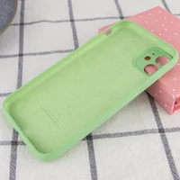 Чехол Silicone Case Full Camera Protective (AA) для Apple iPhone 12 mini (5.4") Мятный / Mint