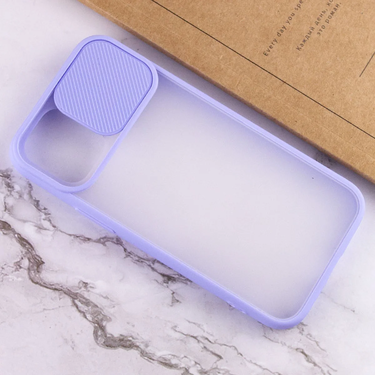 Чехол Camshield mate TPU со шторкой для камеры для Apple iPhone 12 mini (5.4") Сиреневый