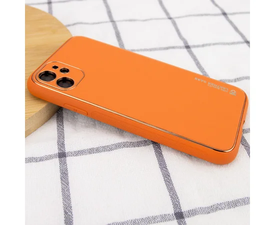 Кожаный чехол Xshield для Apple iPhone 12 mini (5.4") Оранжевый / Apricot