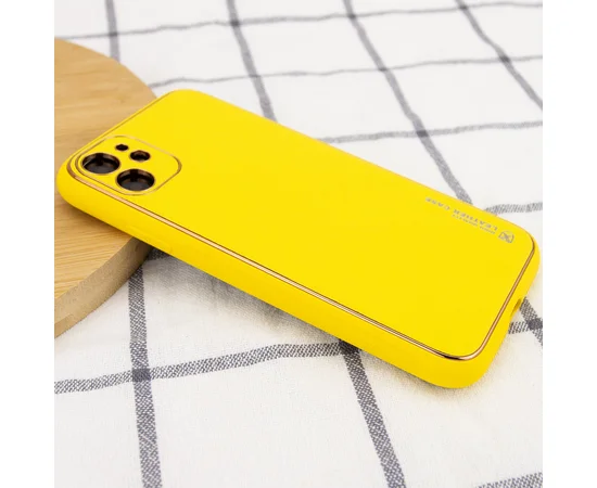 Кожаный чехол Xshield для Apple iPhone 12 mini (5.4") Желтый / Yellow