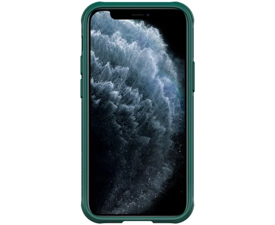 Карбоновая накладка Nillkin Camshield (шторка на камеру) для Apple iPhone 12 mini (5.4") Зеленый / Dark Green
