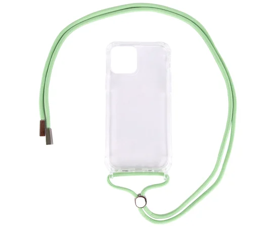 Чехол TPU Crossbody Transparent для Apple iPhone 12 mini (5.4") Мятный
