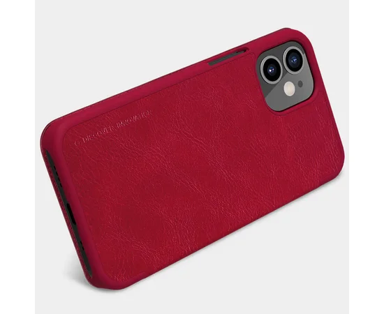 Кожаный чехол (книжка) Nillkin Qin Series для Apple iPhone 12 mini (5.4") Красный