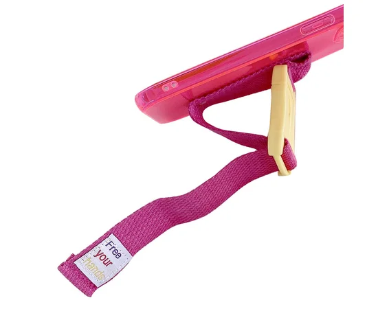 Чехол Handfree с цветным ремешком для Apple iPhone 12 mini (5.4") Розовый