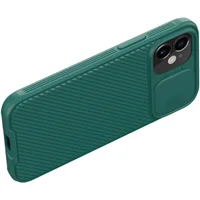 Карбоновая накладка Nillkin Camshield (шторка на камеру) для Apple iPhone 12 mini (5.4") Зеленый / Dark Green
