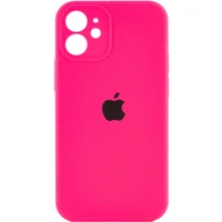 Чохол Silicone Case Full Camera Protective (AA) Apple iPhone 12 mini (5.4") Рожевий / Barbie pink