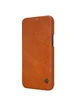 Кожаный чехол (книжка) Nillkin Qin Series для Apple iPhone 12 mini (5.4") Коричневый