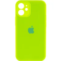 Чехол Silicone Case Full Camera Protective (AA) для Apple iPhone 12 mini (5.4") Салатовый / Neon green