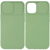 Чехол Camshield Square TPU со шторкой для камеры для Apple iPhone 12 mini (5.4") Фисташковый
