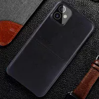 Кожаная накладка G-Case Cardcool Series для Apple iPhone 12 mini (5.4") Черный