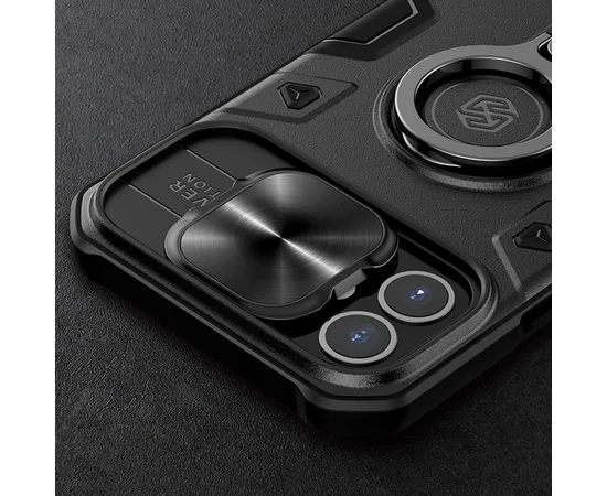 TPU + PC чохол Nillkin CamShield Armor (шторка на камеру) для Apple iPhone 12 mini (5.4 ") Чорний