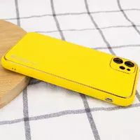 Кожаный чехол Xshield для Apple iPhone 12 mini (5.4") Желтый / Yellow
