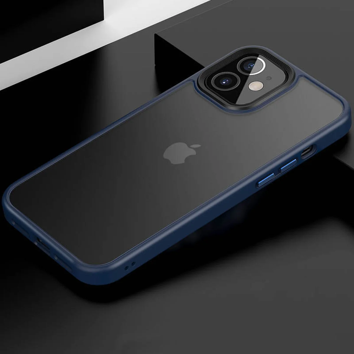 TPU + PC чохол Metal Buttons для Apple iPhone 12 mini (5.4 ") Синій