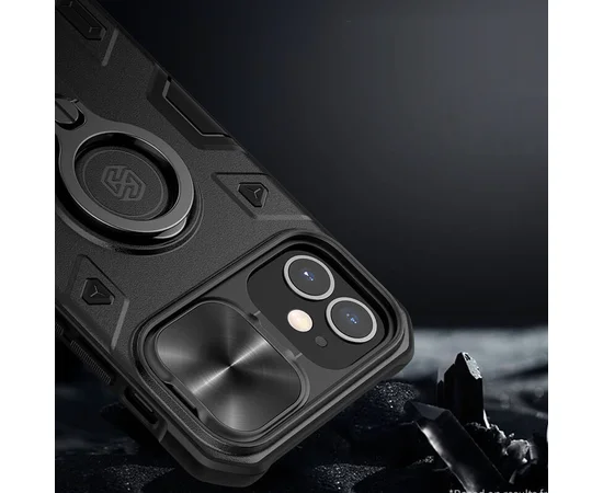 TPU + PC чохол Nillkin CamShield Armor (шторка на камеру) для Apple iPhone 12 mini (5.4 ") Чорний