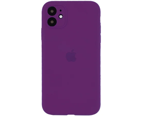 Чехол Silicone Case Full Camera Protective (AA) для Apple iPhone 12 mini (5.4") Фиолетовый / Grape