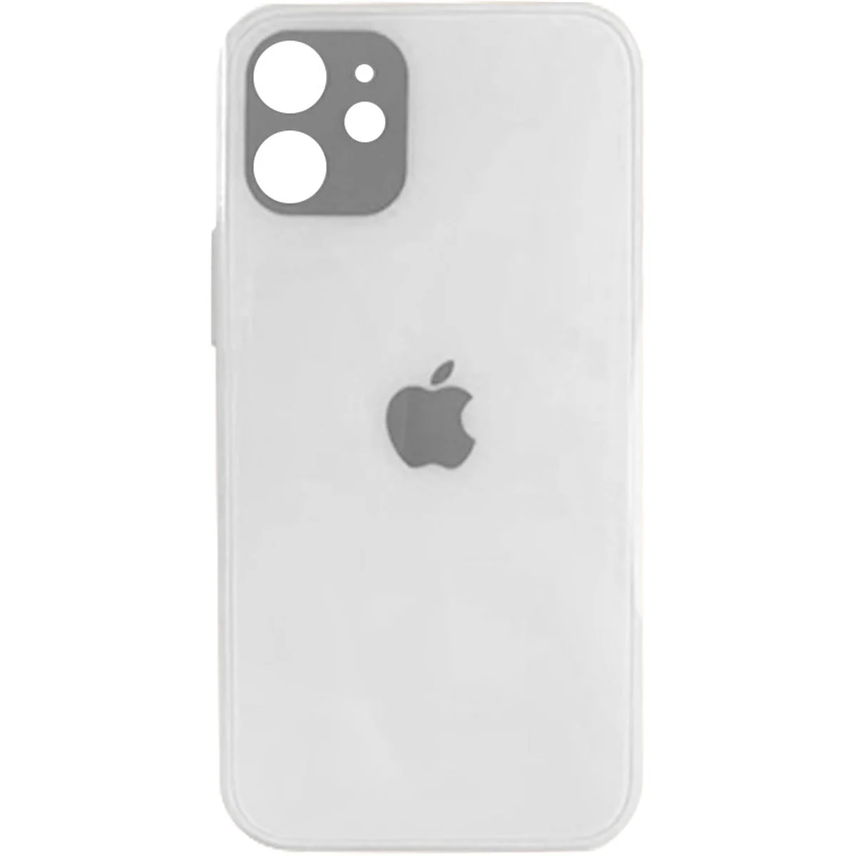 TPU+Glass чехол GLOSSY Logo Full camera для Apple iPhone 12 mini (5.4") Белый