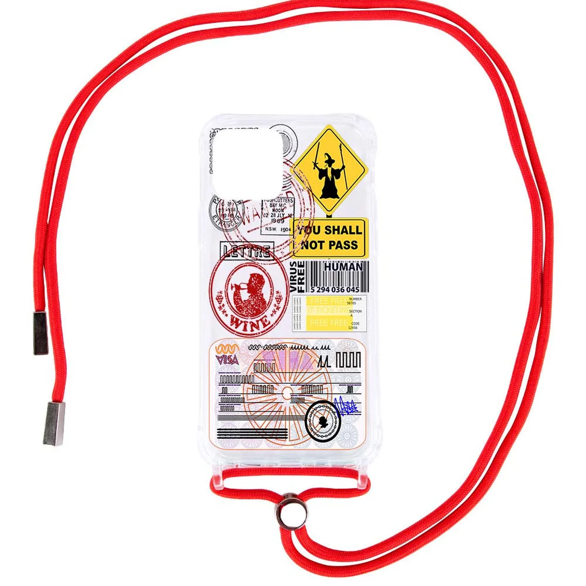 Чехол TPU Crossbody Street Style для Apple iPhone 12 mini (5.4") Magician / Красный