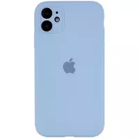 Чехол Silicone Case Full Camera Protective (AA) для Apple iPhone 12 mini (5.4") Голубой / Lilac Blue