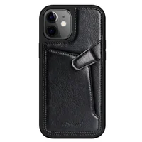 Кожаная накладка Nillkin Aoge (с карманом) для Apple iPhone 12 mini (5.4") Черный