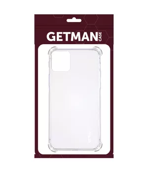 TPU чехол GETMAN Ease logo усиленные углы для Apple iPhone 12 mini (5.4") Прозрачный / Transparent