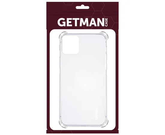 TPU чехол GETMAN Ease logo усиленные углы для Apple iPhone 12 mini (5.4") Прозрачный / Transparent