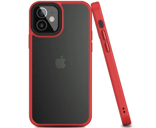TPU+PC чехол Metal Buttons для Apple iPhone 12 mini (5.4") Красный