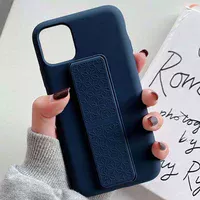 Чехол Silicone Case Hand Holder для Apple iPhone 12 mini (5.4") Темно-синий / Midnight blue