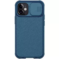 Карбонова накладка Nillkin Camshield (шторка на камеру) для Apple iPhone 12 mini (5.4 ") Синій / Blue