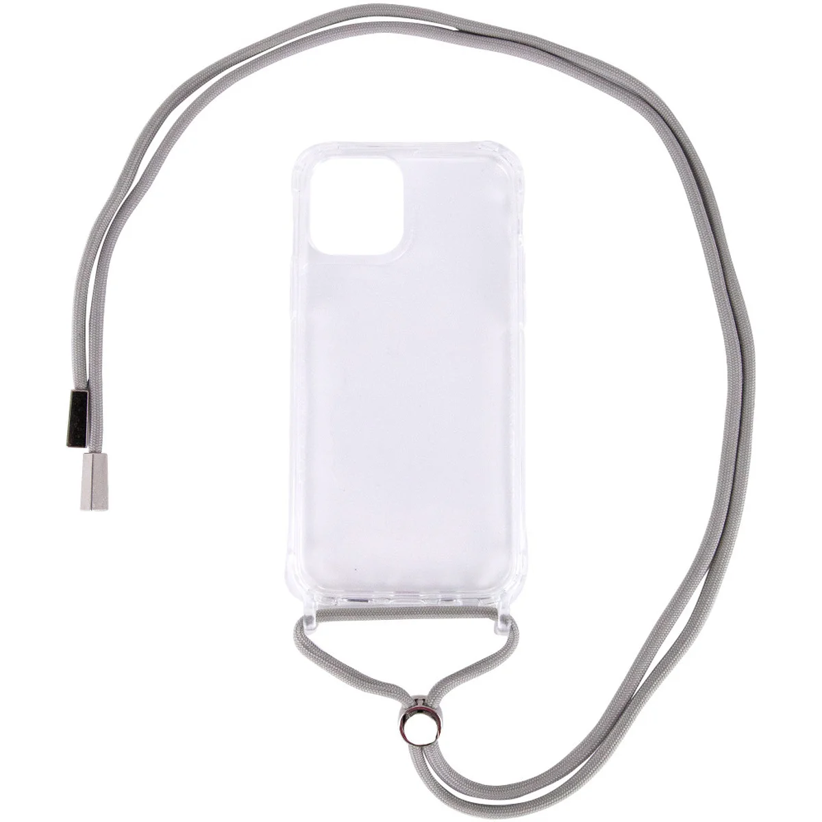 Чехол TPU Crossbody Transparent для Apple iPhone 12 mini (5.4") Серый