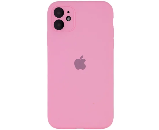 Чехол Silicone Case Full Camera Protective (AA) для Apple iPhone 12 mini (5.4") Розовый / Light pink