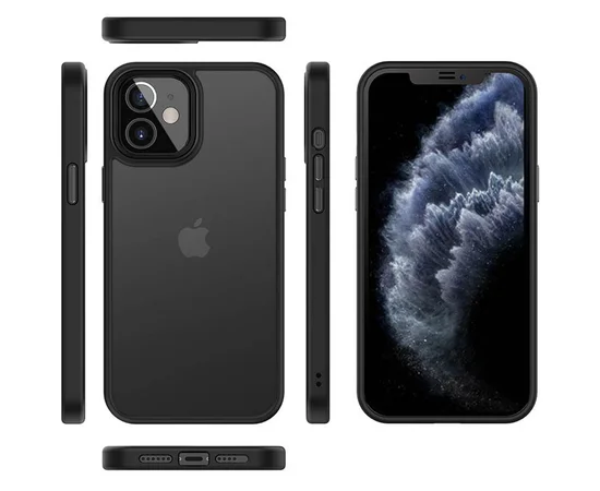 TPU + PC чохол Metal Buttons для Apple iPhone 12 mini (5.4 ") Чорний