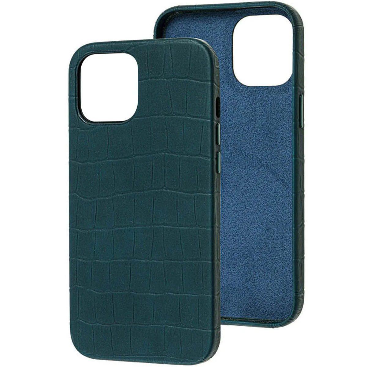 Кожаный чехол Croco Leather для Apple iPhone 12 mini (5.4") Green