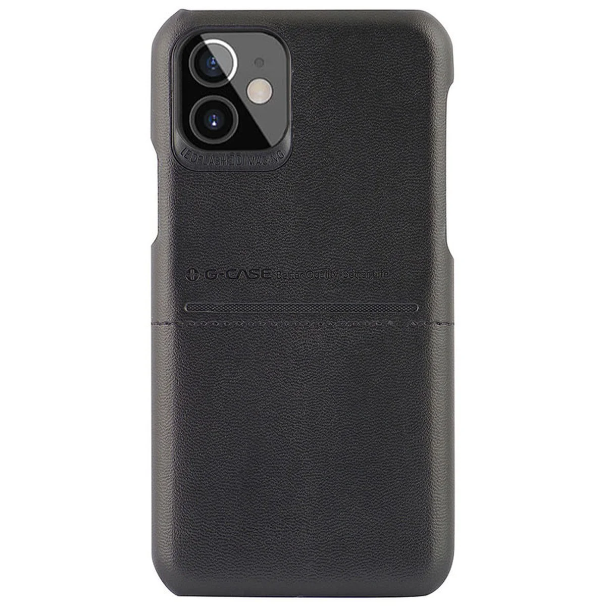 Кожаная накладка G-Case Cardcool Series для Apple iPhone 12 mini (5.4") Черный