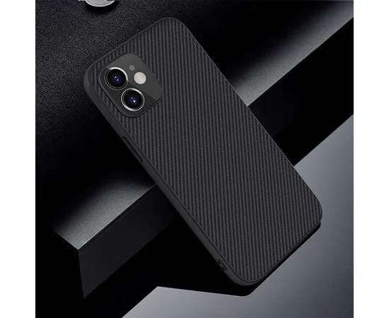 Карбоновая накладка Nillkin Synthetic Fiber series для Apple iPhone 12 mini (5.4") Черный