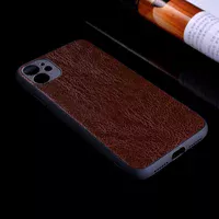 Кожаный чехол PU Retro classic для Apple iPhone 12 mini (5.4") Темно-коричневый