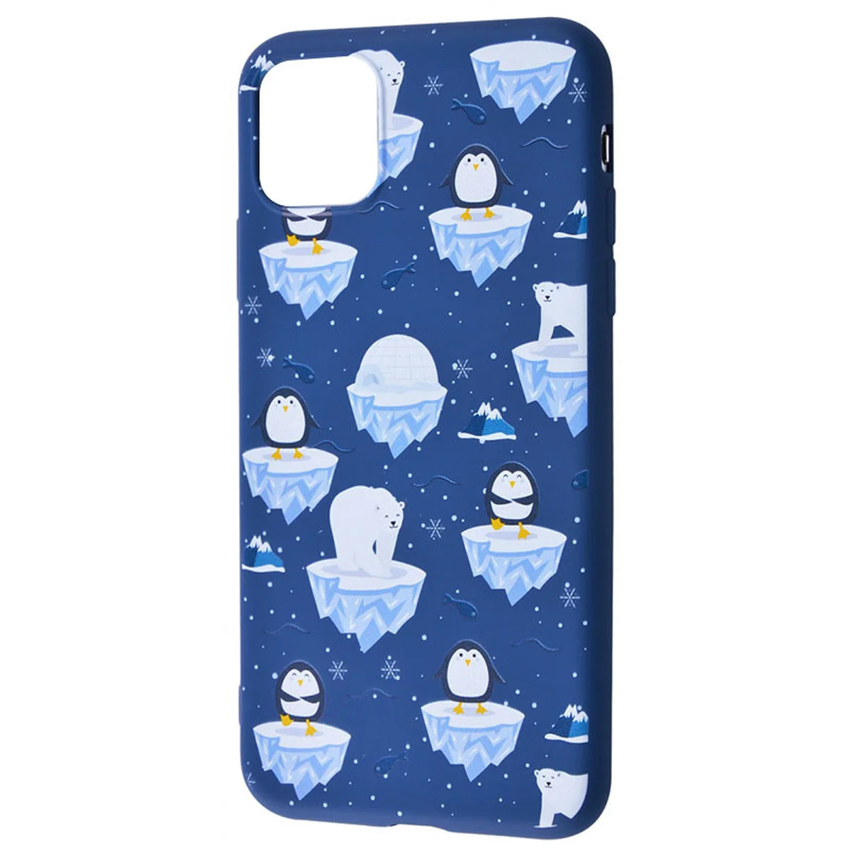 TPU чохол WAVE Fancy для Apple iPhone 12 mini (5.4") White Bear and Penguins / Dark blue