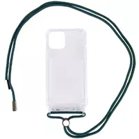 Чохол TPU Crossbody Transparent для Apple iPhone 12 mini (5.4 ") Зелений / Forest green