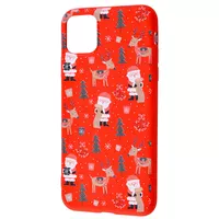 TPU чехол WAVE Fancy для Apple iPhone 12 mini (5.4") Santa Claus and Deer / Red