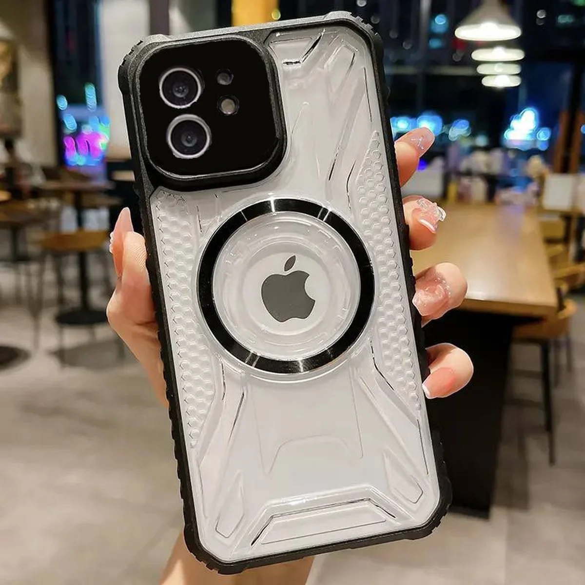 Чохол TPU+PC "Armor Hard Cover" Case with MagSafe для iPhone 12 Чорний