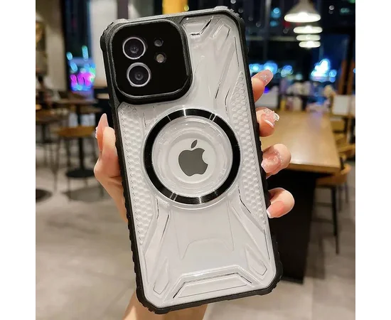 Чехол TPU+PC "Armor Hard Cover" Case with MagSafe для iPhone 12 Черный
