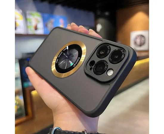 Чехол TPU+PC "Armor Matte Ring" Case with MagSafe для iPhone 12 Pro Max Gold